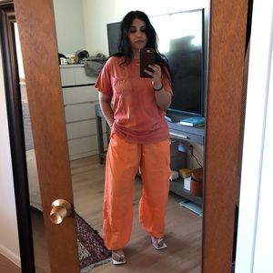 Urban Outfitters Orange Parachute pants NWT sz Small